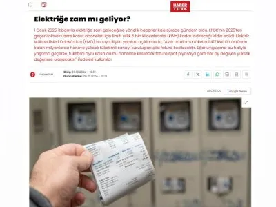 ELEKTRİĞE ZAM MI GELİYOR? (HABERTURK.COM)