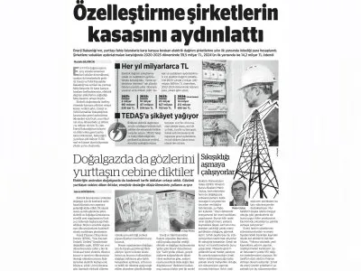 ÖZELLEŞTİRME, ŞİRKETLERİN KASASINI AYDINLATTI (BİRGÜN)