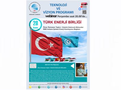 TÜRK ENERJİ BİRLİĞİ BAŞLIKLI WEBİNAR GERÇEKLEŞECEK