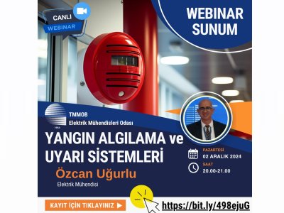 ÇEVRİMİÇİ SEMİNER: YANGIN ALGILAMA VE UYARI SİSTEMLERİ