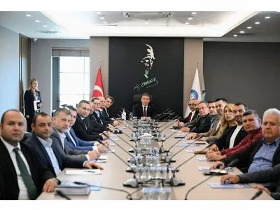 MESLEK ODALARI EŞGÜDÜM KURULU`NDAN ANTALYA BÜYÜKŞEHIR BELEDIYE BAŞKANI MUHITTIN BÖCEK`E ZİYARET