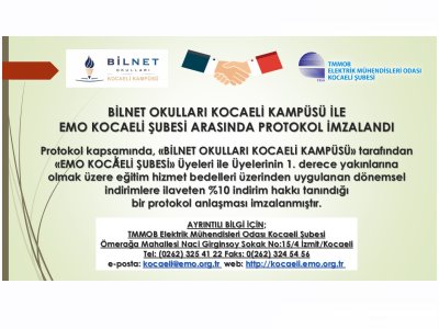 BİLNET OKULLARI KOCAELİ KAMPÜSÜ İLE PROTOKOL İMZALANDI