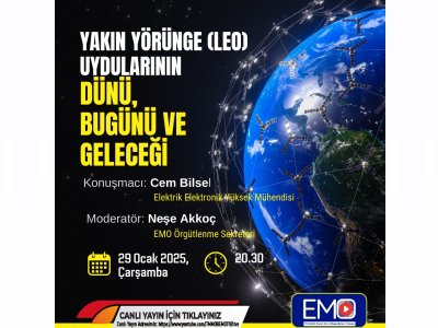 <B>EMO TV</B>: YAKIN YÖRÜNGE (LEO) UYDULARININ DÜNÜ, BUGÜNÜ VE GELECEĞİ