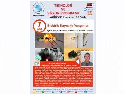 ELEKTRİK KAYNAKLI YANGINLAR BAŞLIKLI WEBINAR DÜZENLENECEK