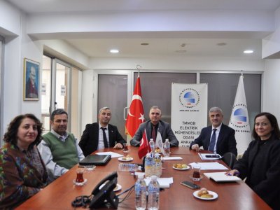 EMO YÖNETİM KURULU BAŞKANI MAHİR ULUTAŞ TEDAŞ GENEL MÜDÜRÜ ÖMER SAMİ YAPICI İLE BİR ARAYA GELDİ