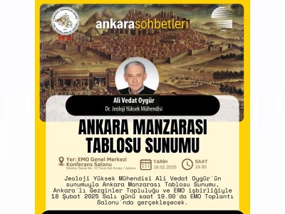 ANKARA SOHBETLERİNDE BU HAFTA: ANKARA MANZARASI TABLOSU SUNUMU