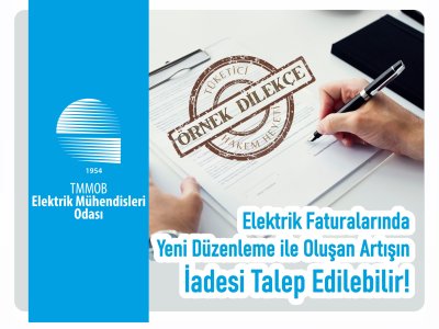 ELEKTRİK FATURALARINDA YENİ DÜZENLEME İLE OLUŞAN <B>ARTIŞIN İADESİ TALEP EDİLEBİLİR!</B>