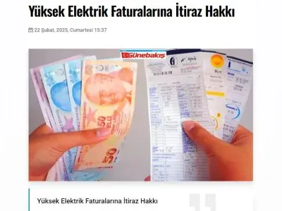 YÜKSEK ELEKTRİK FATURALARINA İTİRAZ HAKKI (BAKİSHABER.COM, 22.02.2025)