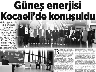 DEMOKRAT KOCAELİ: `` GÜNEŞ ENERJİSİ KOCAELİ`DE KONUŞULDU``