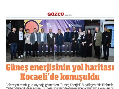 YEREL GÖZCÜ: GÜNEŞ ENERJİSİNİN YOL HARİTASI KOCAELİ`DE KONUŞULDU.