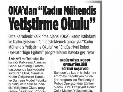 OKA`DAN `KADIN MÜHENDİS YETİŞTİRME OKULU`