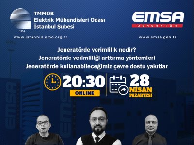 EMO İSTANBUL ŞUBESİ & EMSA JENERATÖR WEBINARI