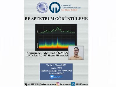 WEBİNAR:`RF SPEKTRUM GÖRÜNTÜLEME`