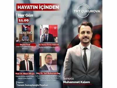 EMO MERSİN ŞUBE BAŞKANIMIZ PROF. DR. ALKAN ALKAYA, 13 NİSAN PAZAR GÜNÜ SAAT 11.00DE TRT ÇUKUROVA RADYOSUNDA HAYATIN İÇİNDEN PROGRAMININ KONUĞU OLUYOR.