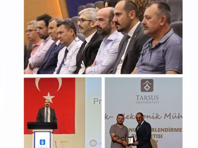 TARSUS ÜNİVERSİTESİ ELEKTRİK ELEKTRONİK MÜHENDİSLİĞİ BÖLÜMÜNÜN YIL SONU ETKİNLİĞİ PROGRAMINA ŞUBE BAŞKANIMIZ PROF. DR. ALKAN ALKAYA KATILIM SAĞLADI