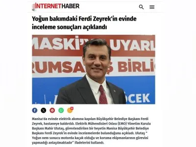 YOĞUN BAKIMDAKİ FERDİ ZEYREK`İN EVİNDE İNCELEME SONUÇLARI AÇIKLANDI (İNTERNETHABER.COM, 08.06.2025)