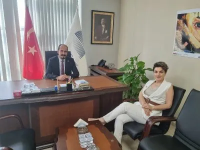 GARANTİ BANKASI ATATÜRK CADDESİ MERSİN ŞUBE MÜDÜRÜ SN. EDA YILDIZ ATILBOZ EMO MERSİN ŞUBE BAŞKANIMIZ PROF. DR. ALKAN ALKAYA`YI MAKAMINDA ZİYARET ETTİ