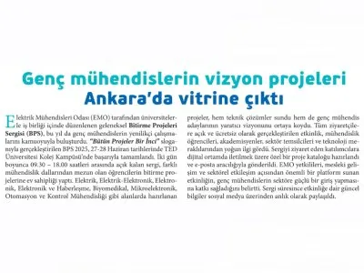 GENÇ MÜHENDİSLERİN VİZYON PROJELERİ ANKARA`DA VİTRİNE ÇIKTI (ICT MEDIA, 01.07.2025)