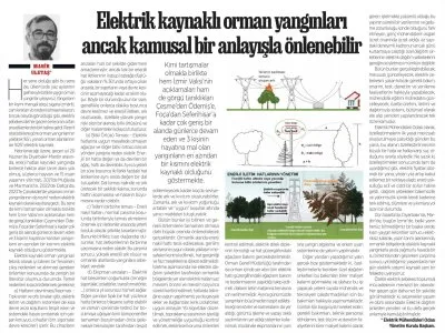 ELEKTRİK KAYNAKLI ORMAN YANGINLARI (BİRGÜN GAZETESİ 13.07.2025)