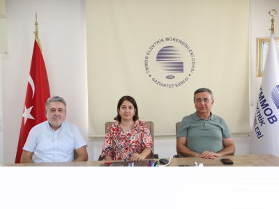 TOROSLAR EDAŞ DAĞITIM DİREKTÖRÜ MEHMET KAYACI, GAZİANTEP DAĞITIM OPERASYONLARI BÖLGE MÜDÜRÜ REFİK BOLAT  ŞUBE BAŞKANIMIZ İSLİM ARIKANI ZİYARET ETTİ.
