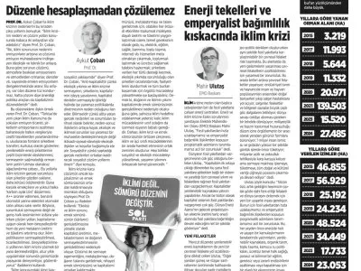 AFETLER ÇAĞININ KAPISINI AÇTILAR (BİRGÜN GAZETESİ, 07.08.2025)