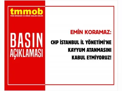 CHP İSTANBUL İL YÖNETİMİNE KAYYUM ATANMASINI KABUL ETMİYORUZ!
