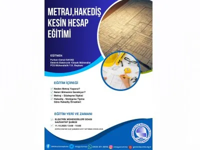 METRAJ,HAKEDİŞ,KESİN HESAP EĞİTİMİ
