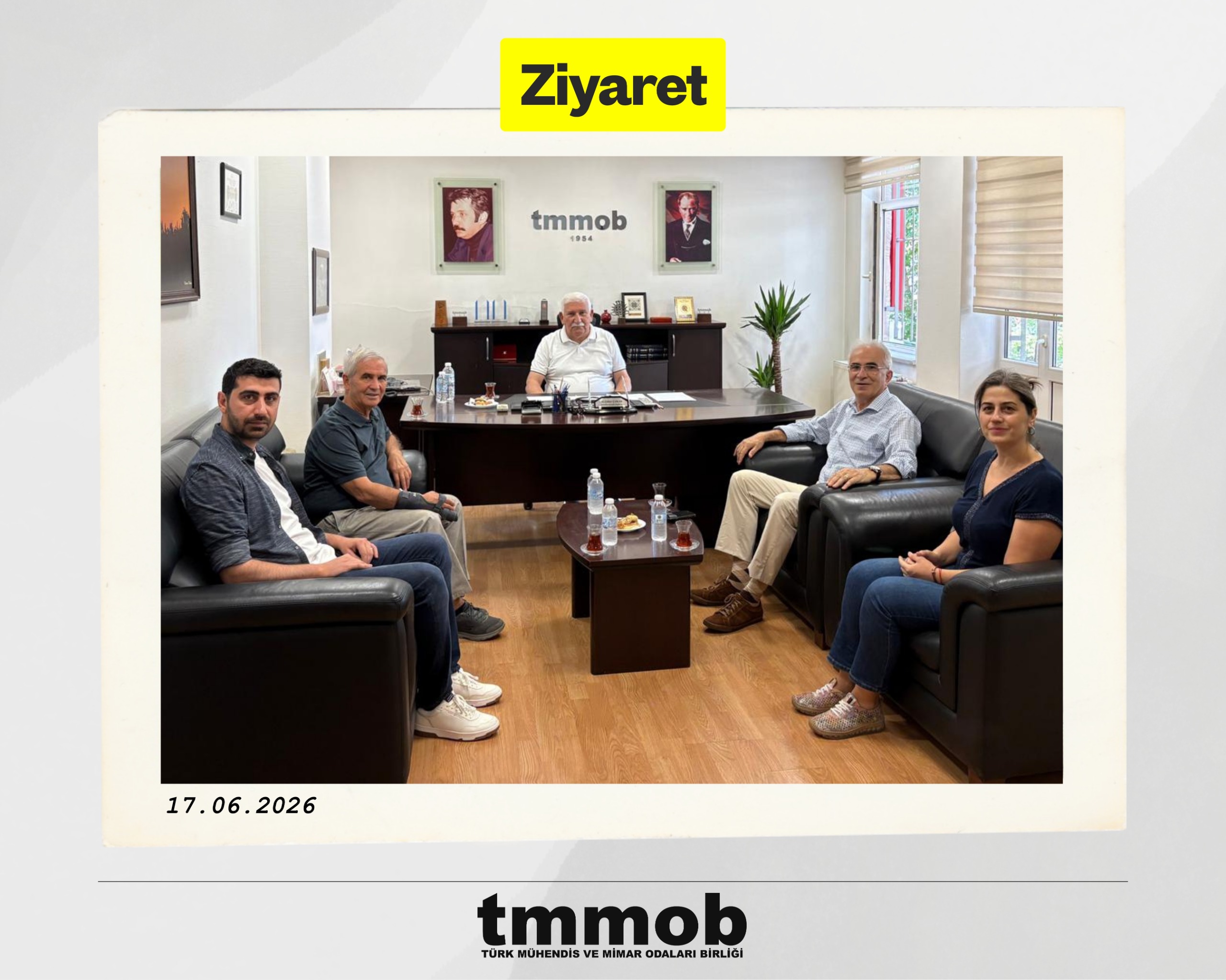 TMMOB FİZİK MÜHENDİSLERİ ODASI, TMMOB'Yİ ZİYARET ETTİ
