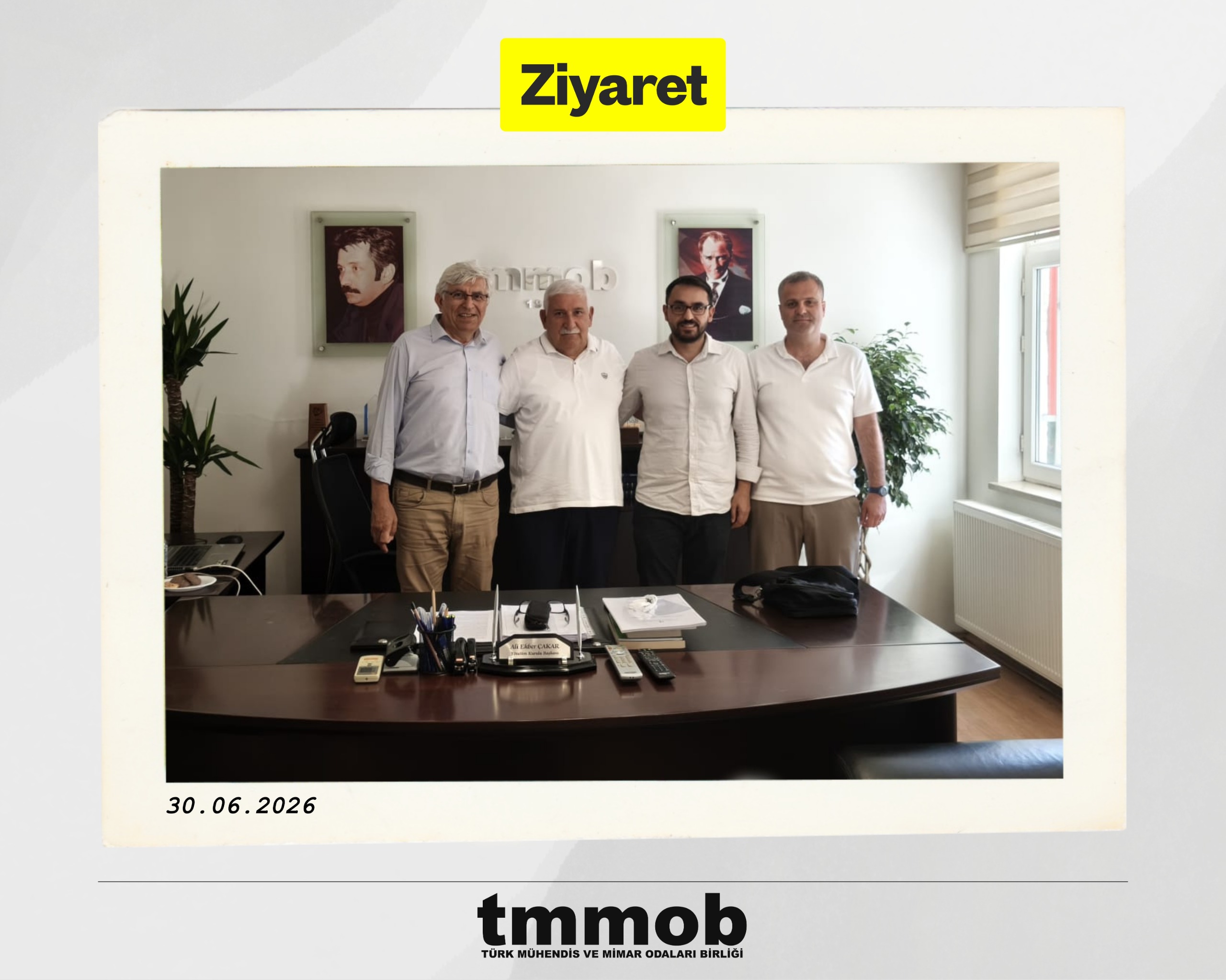 TMMOB MAKİNA MÜHENDİSLERİ ODASI, TMMOB'Yİ ZİYARET ETTİ