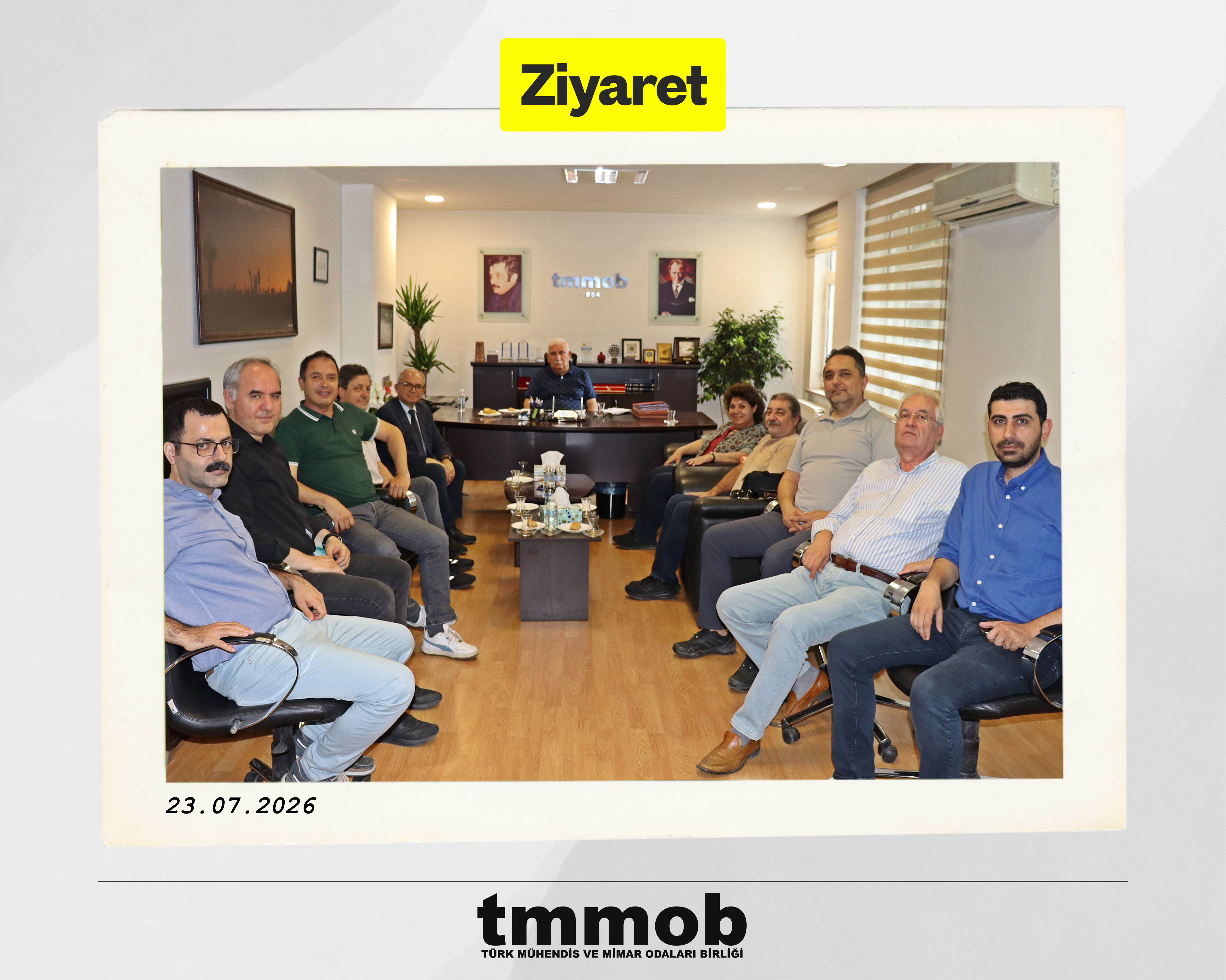 TMMOB BİLGİSAYAR MÜHENDİSLERİ ODASI, TMMOB'Yİ ZİYARET ETTİ